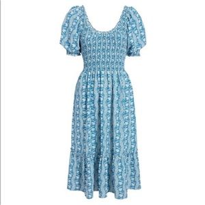 Hill House Louisa Nap Dress Trailing Vine Crepe